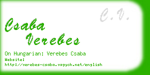 csaba verebes business card